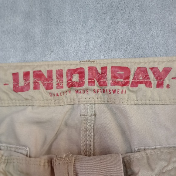 Union Bay Cargo‎ Pants B&T Survivor Straight Leg Belted 44 x 30 Beige NEW Cotton - Picture 13 of 16